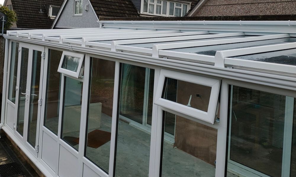 End of Year Round-up 2025 - Lean-to Conservatory with White Frames - Crownhill Conservatories Ltd