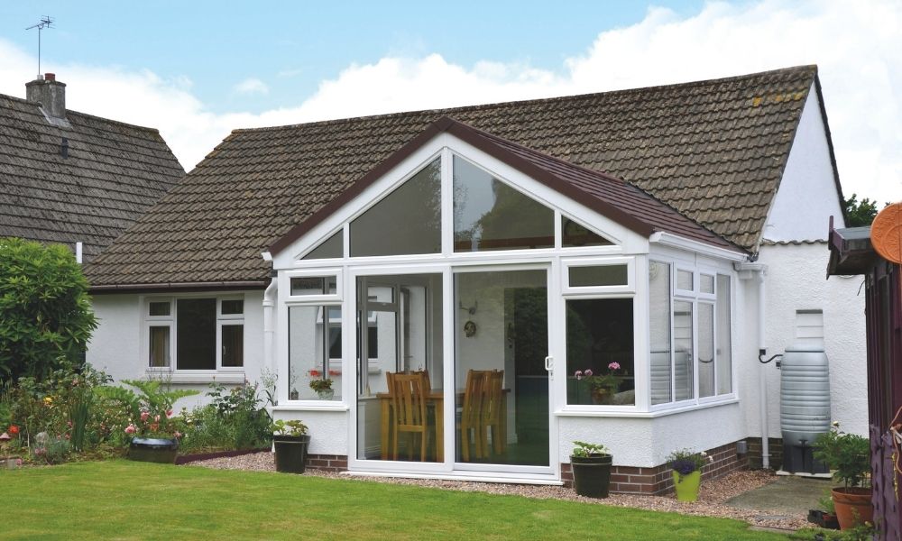 Gable End Conservatories Plymouth - White Conservatory Extension - Crownhill Conservatories Ltd Gable End Conservatories Plymouth - White Conservatory Extension - Crownhill Conservatories Ltd