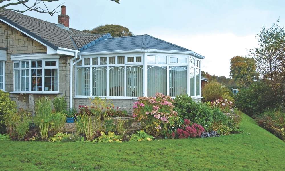 Guardian Warm Roof Plymouth - Conservatory View from Garden- Crownhill Conservatories Ltd