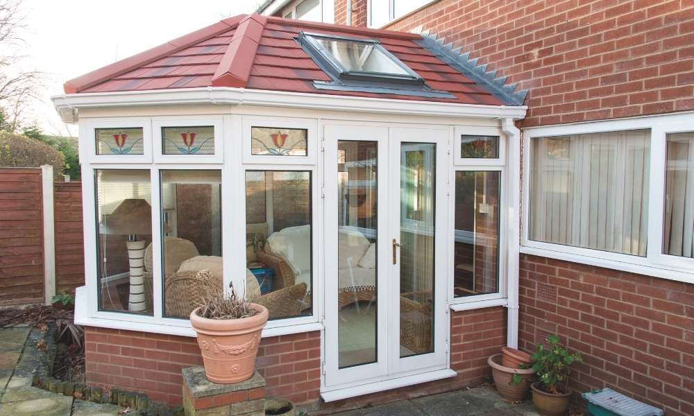 Conservatory Options Plymouth - Brick Conservatory White Door Frame - Crownhill Conservatories Ltd