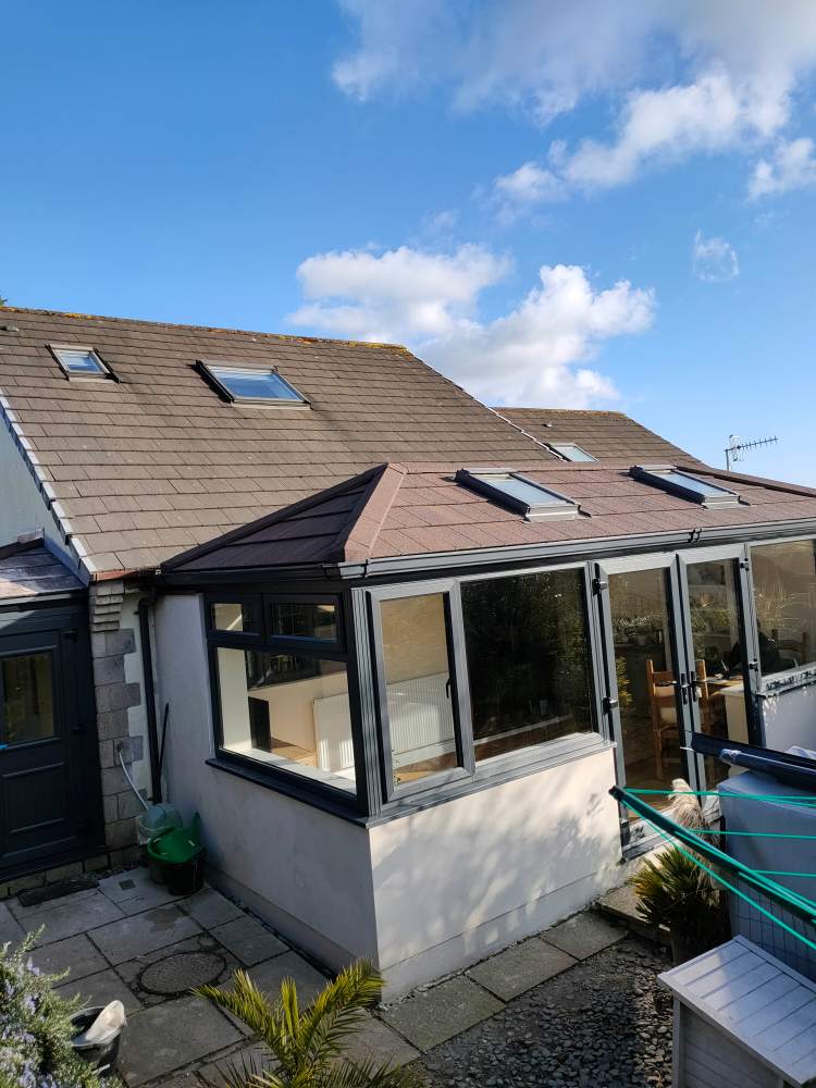 Gallery – Double Hipped Conservatory With Black Frames – Crownhill Conservatories Ltd Gallery - Double Hipped Conservatory With Black Frames - Crownhill Conservatories Ltd