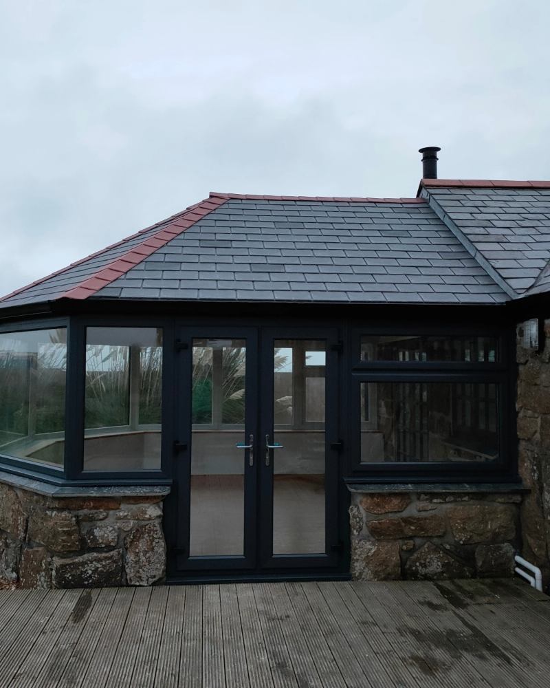 Gallery – Stone Victorian Conservatory With Black Frames – Crownhill Conservatories Ltd Gallery - Stone Victorian Conservatory With Black Frames - Crownhill Conservatories Ltd