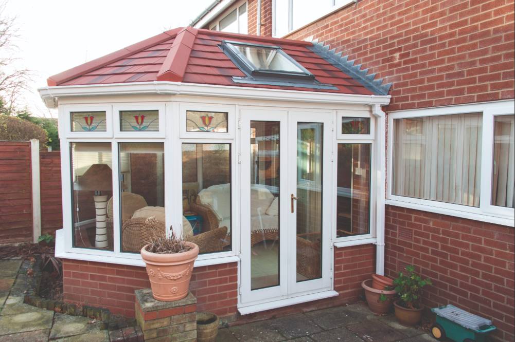 Gallery – Stone Victorian Conservatory With Red Guardian Roof – Crownhill Conservatories Ltd Gallery - Stone Victorian Conservatory With Red Guardian Roof - Crownhill Conservatories Ltd