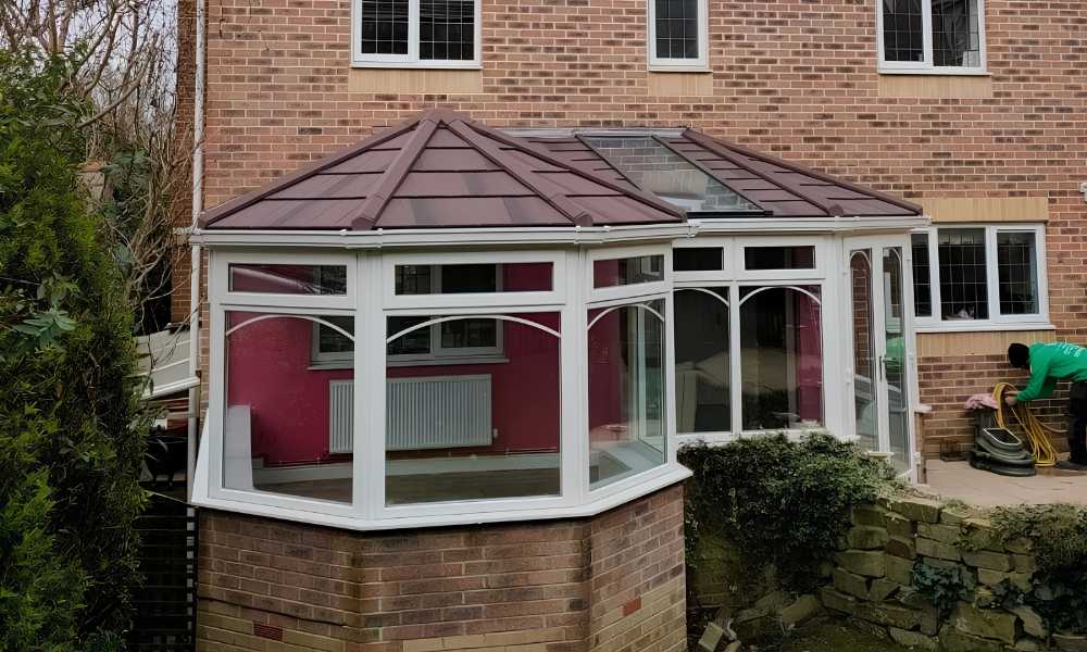 Victorian Conservatories Saltash - P Shaped Conservatory with Tiled Roof - Crownhill Conservato